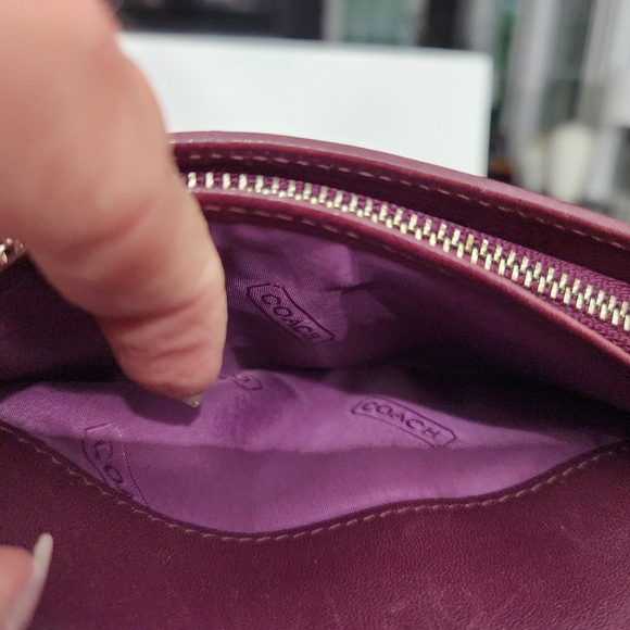 Coach purple trim wallet with coin pouch - Picture 8 of 13